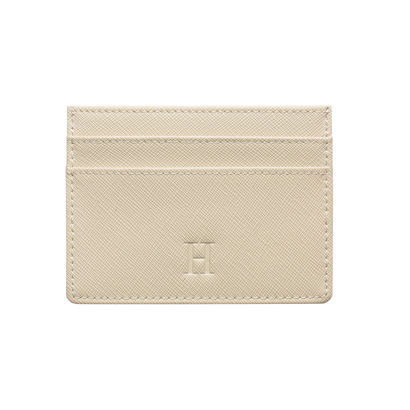 Hartley Beige Saffiano Italian Wallet