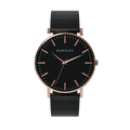 Heritage Rose Gold Black Dial with Black Mesh