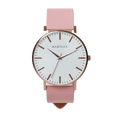 Heritage Rose Gold White Dial with Pink Leather