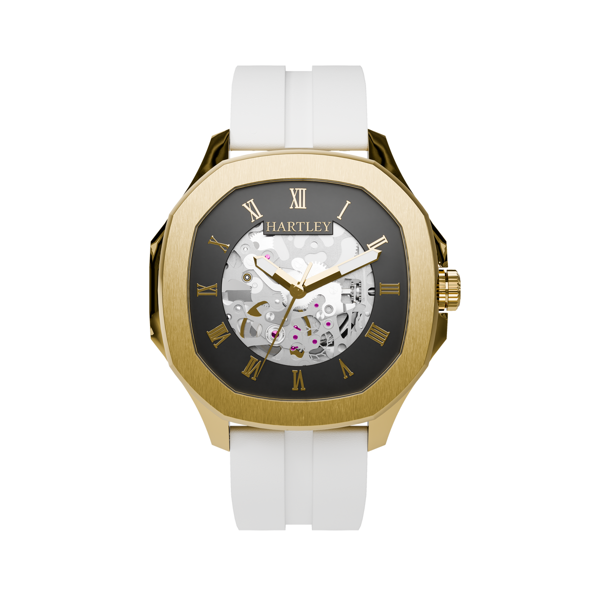 HARTLEY LEGACY GOLD WHITE SILICONE FRONTAL VIEW