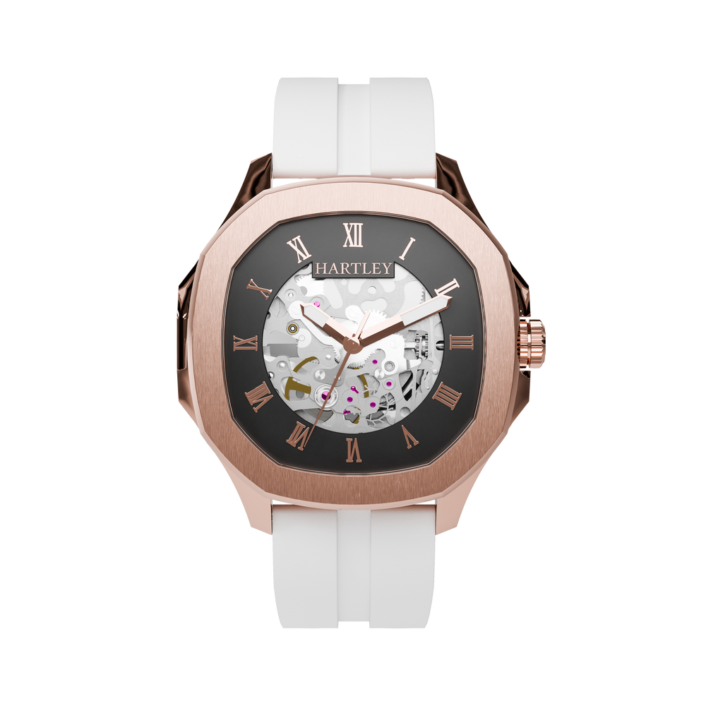 Legacy Rose Gold with White Silicone