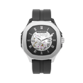 Legacy Silver with Black Silicone