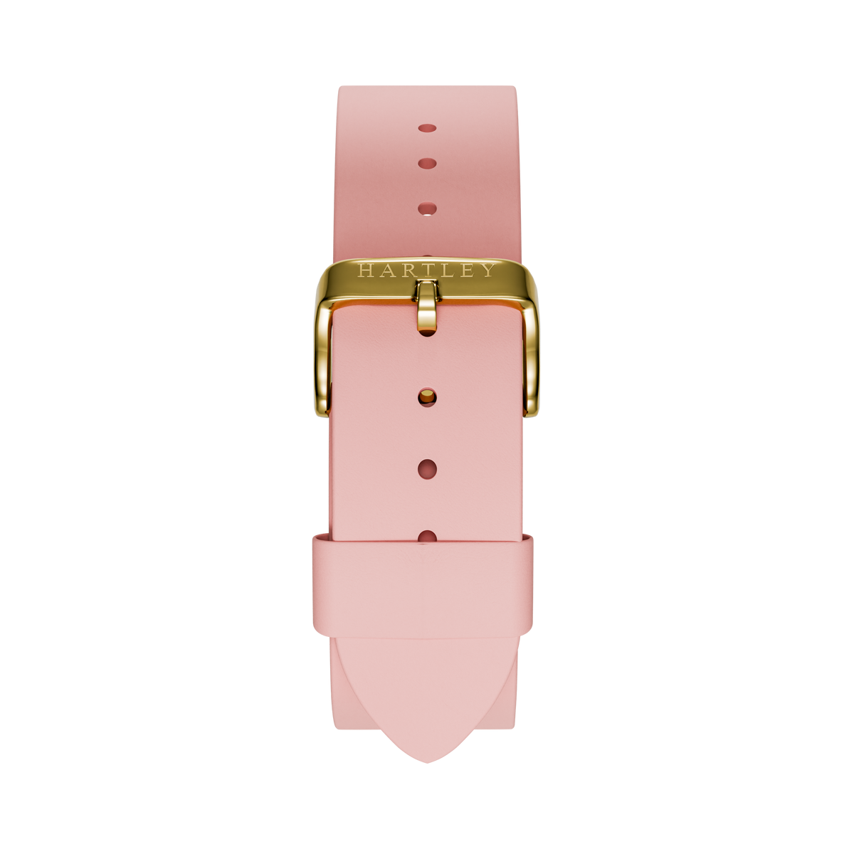 PINK LEATHER STRAP WITH GOLD BUCKLE