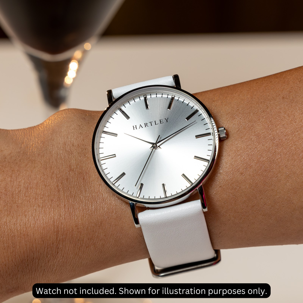 White Leather Strap Example Image 2